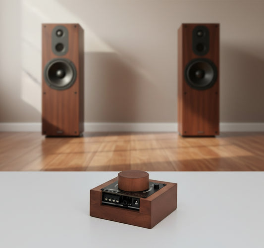 Bluetooth-Digitalverstärkermodul mit Holzrahmen